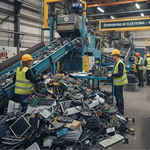 Behandling av elavfall på återvinningsanläggning – Active Recycling