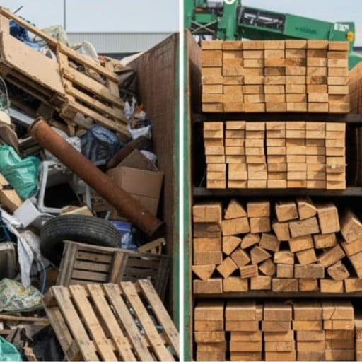 Skillnad mellan blandat avfall och rent trä