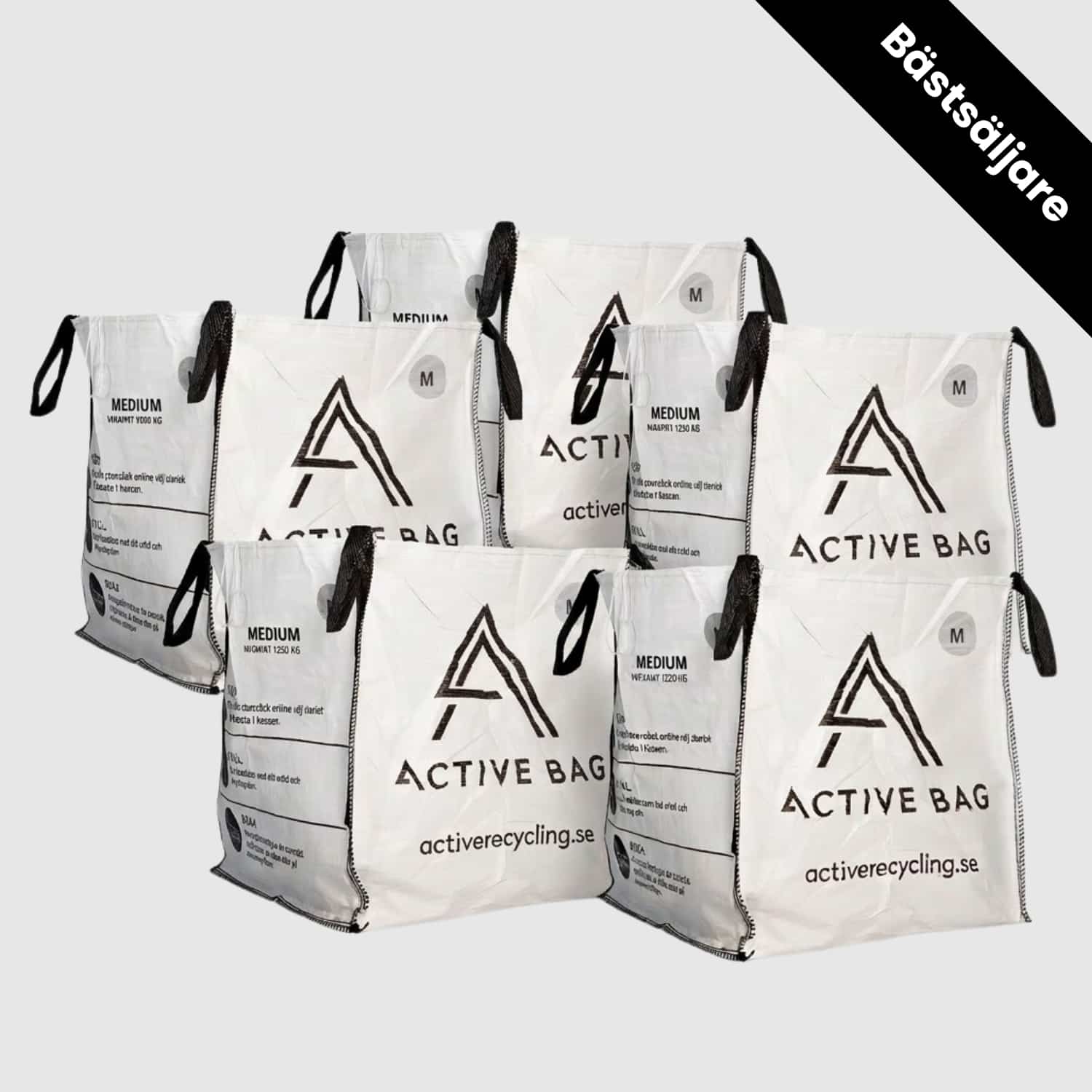 Byggsäck Medium 5-pack för renovering och trädgårdsavfall – Active Recycling